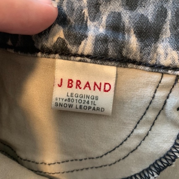 Snow Leopard Denim Leggings  { J Brand } - Picture 11 of 12